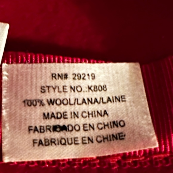 Vintage Betmar Red Wool Hat With Flower Women’s - Picture 10 of 15